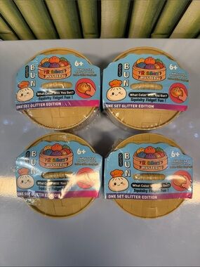 Rainbow Mystery Squishy Dumplings! Glitter Edition Fidget Toy - Lot of 4 New!